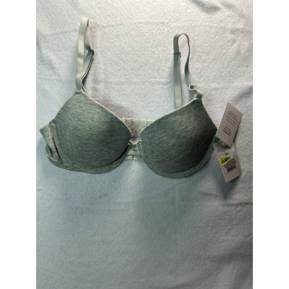 Auden Women's Bra, Padded Size 32B Adjustable Straps Gray